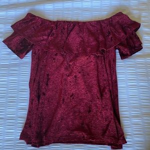 Velvet off the shoulder top